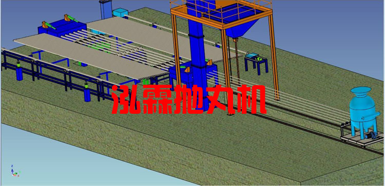 鋼管內壁噴砂除銹拋丸機設備 鋼管內壁噴砂除銹拋丸機設備